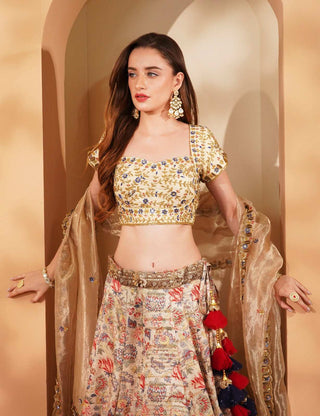 Exquisite Full Flair Lehenga with Silk Blouse & Tissue Dupatta