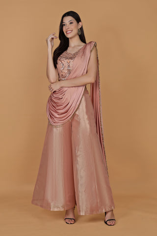 Women Regular Aari Work Top with Sharara & With Dupatta