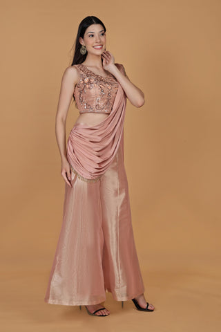 Women Regular Aari Work Top with Sharara & With Dupatta