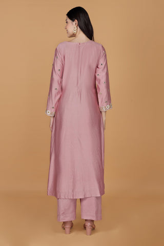 Women Floral Embroidered Regular Aari Work Kurta with Palazzos & With Dupatta