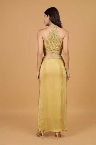 Embroidered Sequnnied Skirt With Bulouse & Dupatta