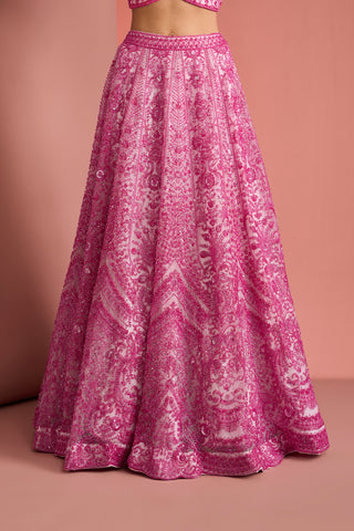 Gulabi Zehra Embroidered Lehenga Set