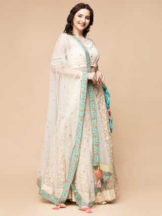 IVORY PEARL LEHENGA SET