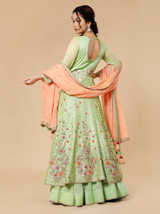 LIGHT SEA GREEN ANARKALI SET